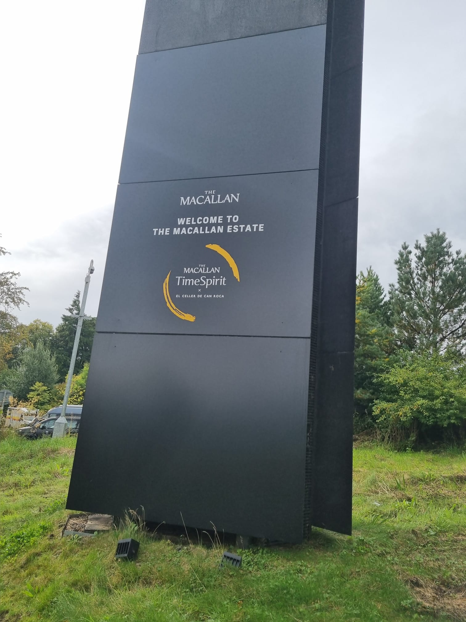 The welcome sign at The Macallan Estate. Photograph shared by Rosy.